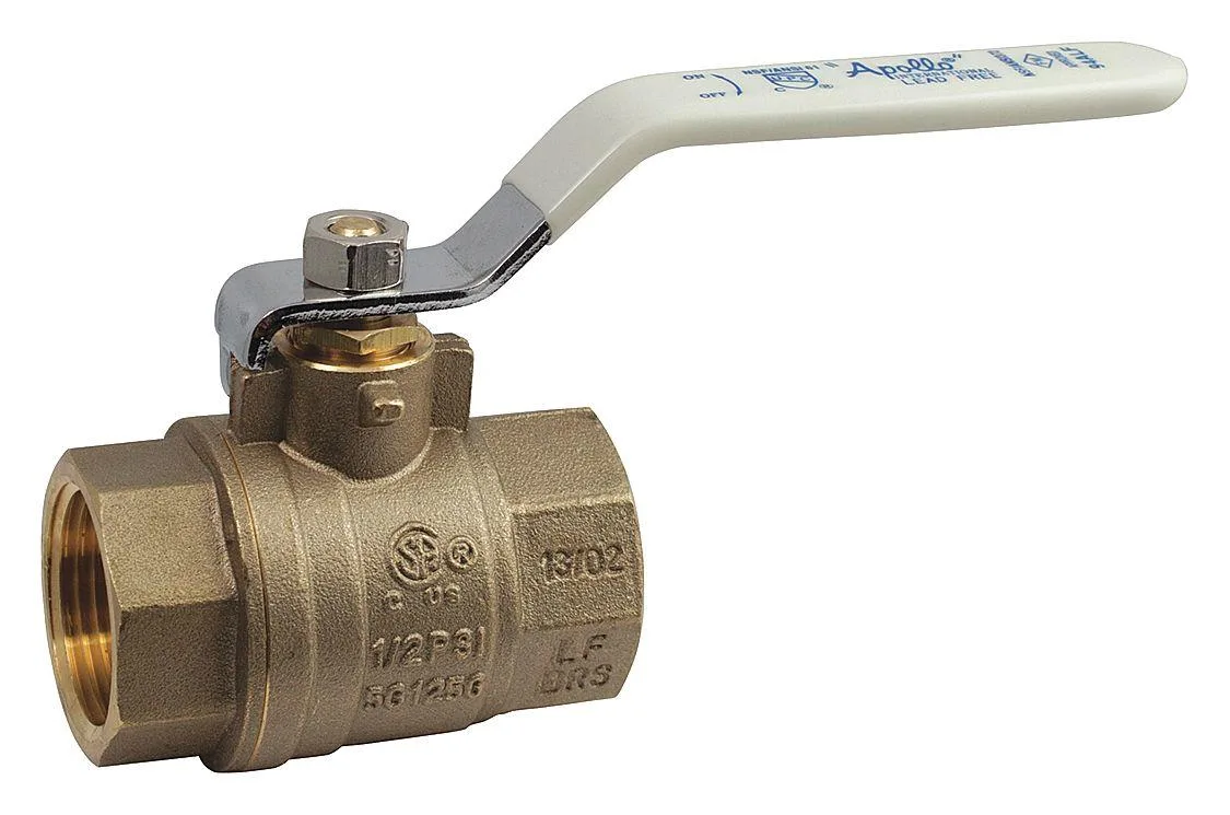 Silver brass ball valve with lever handle