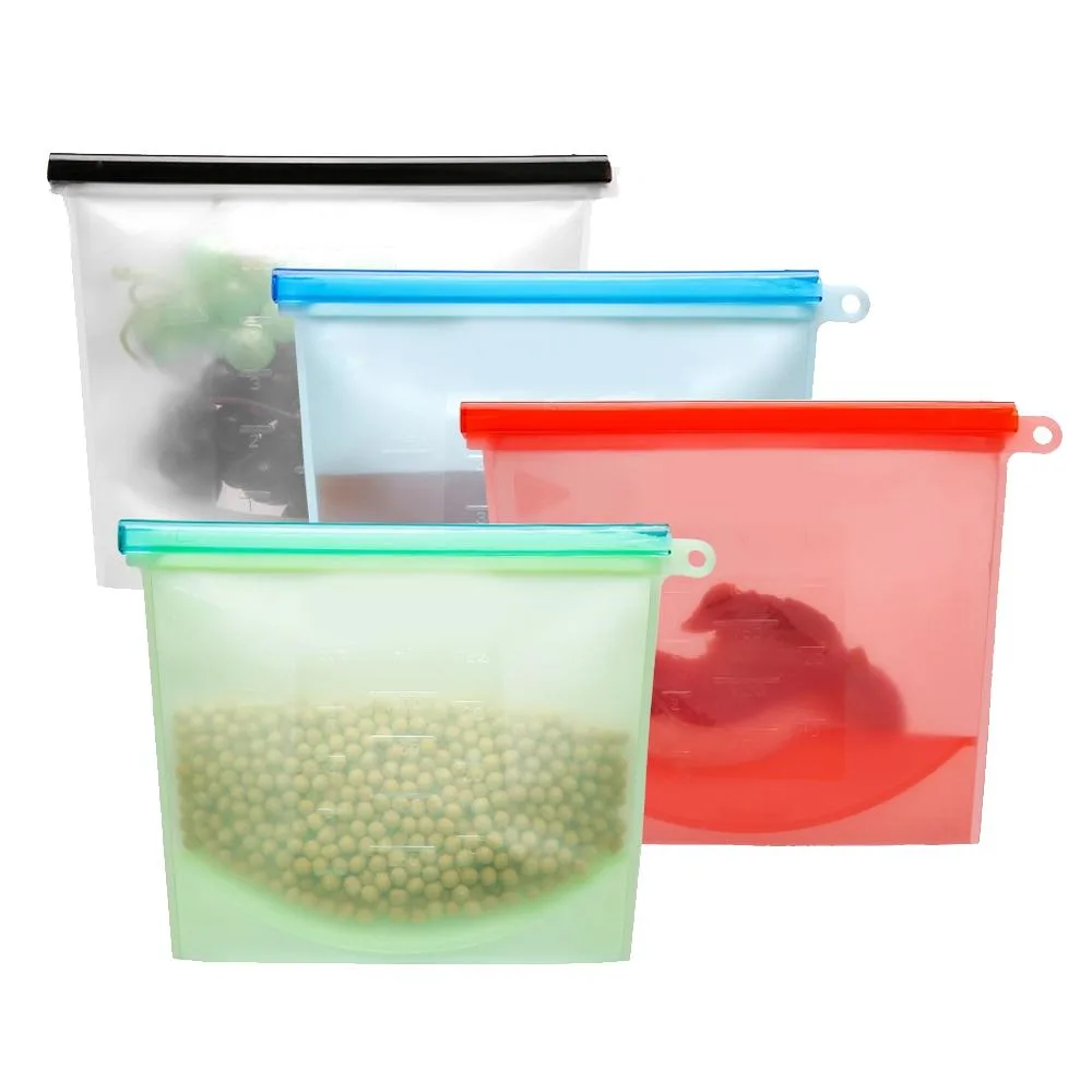 As Seen On TV As Seen On TV Silicone Reusable Food Saver Bags 4 Pack Multi-Color — product photo