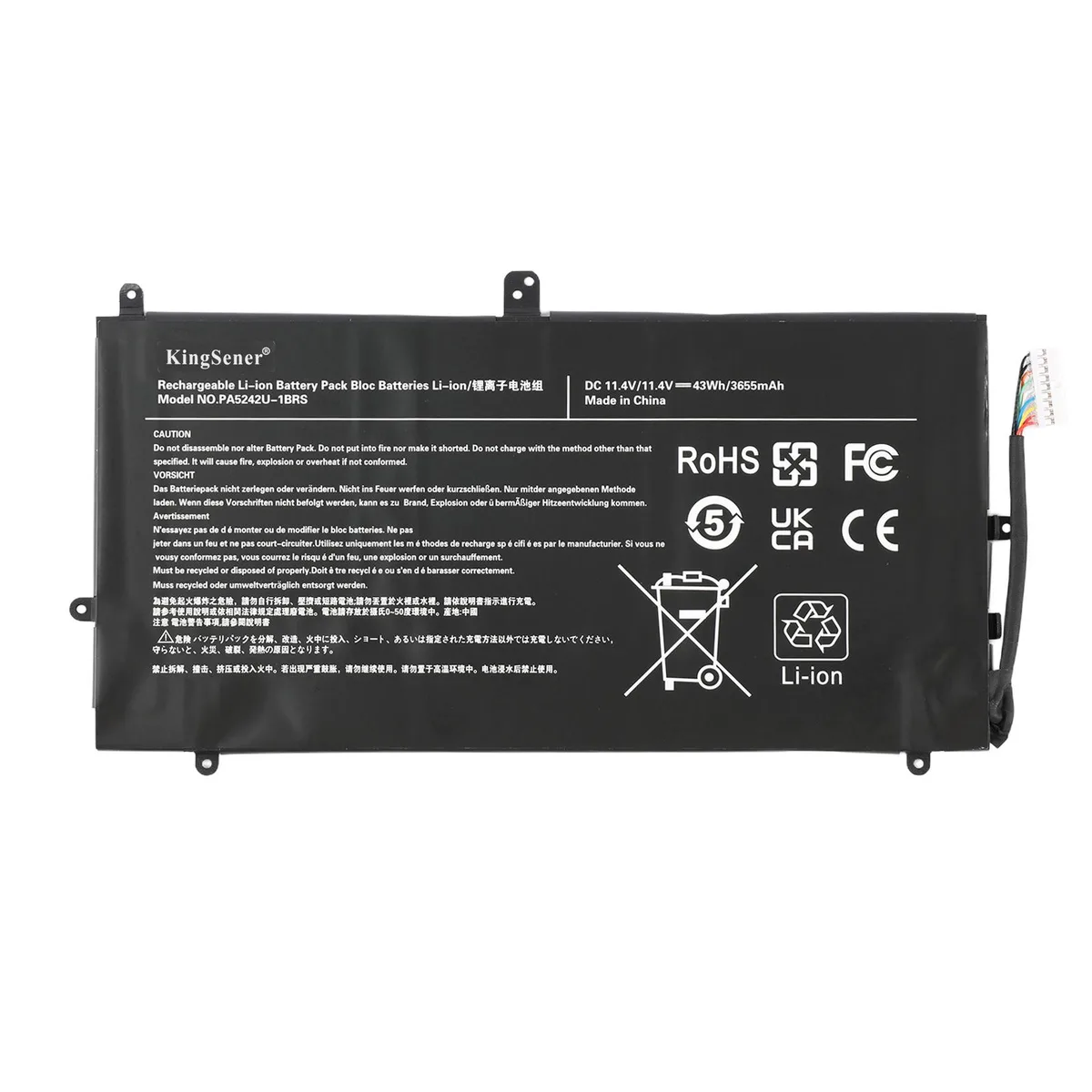 KingSener KingSener PA5242U-1BRS 43Wh 11.4V laptop battery — product photo