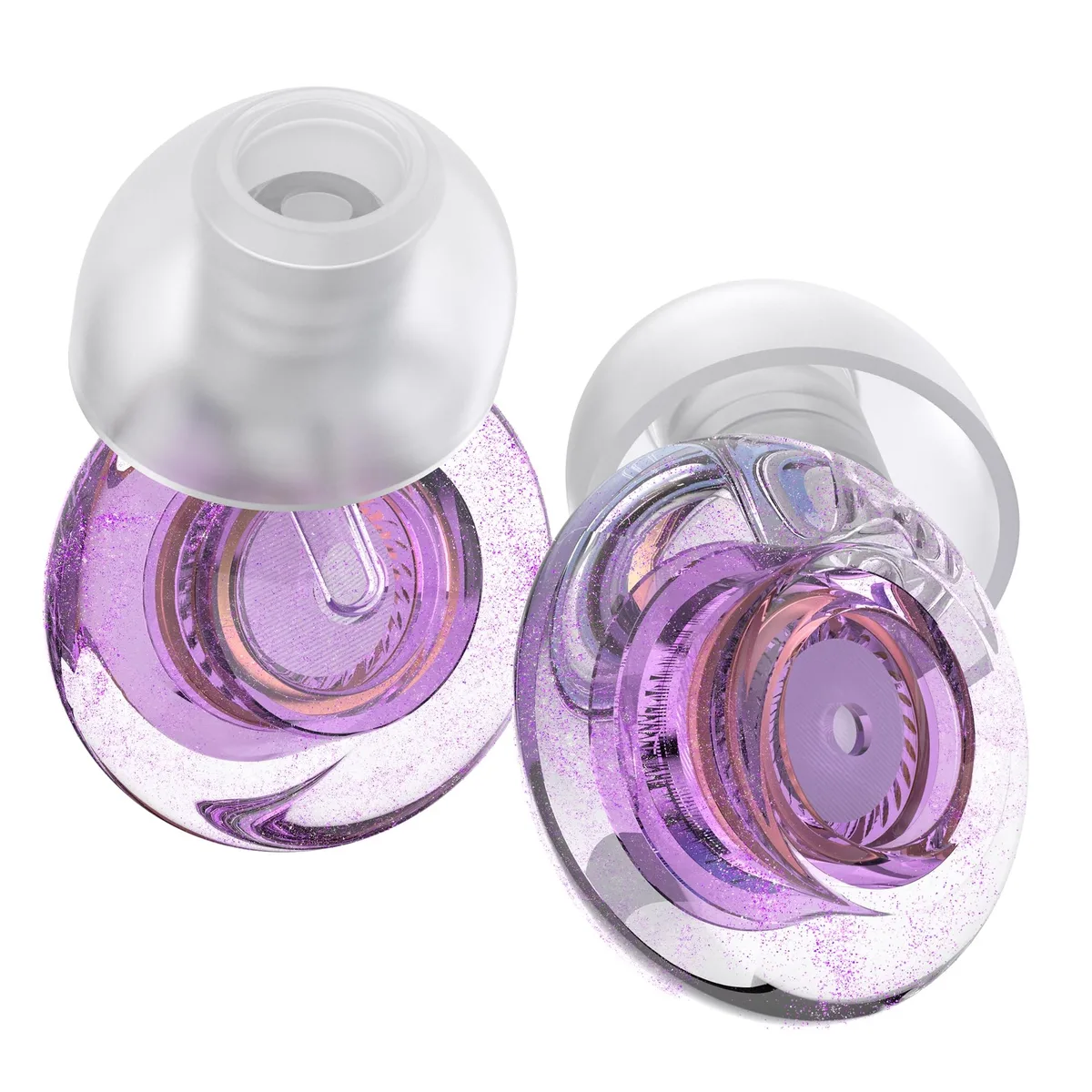  Yawsoy NC09 Purple Silicone In-Ear Ear Plugs, 2 Pack, 18-25 dB Noise Cancelling, 5 Pair Ear Tips — product photo