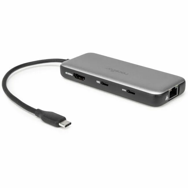 Rocstor Rocstor USB-C 6-in-1 Docking Station 4K 60Hz 10Gbps 100W PD Gray — product photo