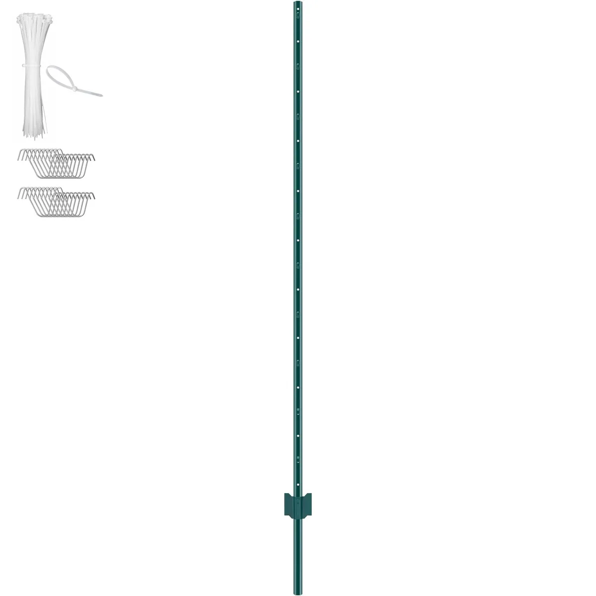 VEVOR VEVOR 10-6ft 10-Pack U-Channel Steel Fence Posts Green — product photo