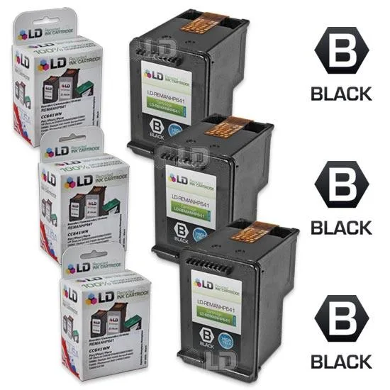 LD Products LD Products HP 60XL CC641WN Black Ink Cartridges 3 Pack — product photo