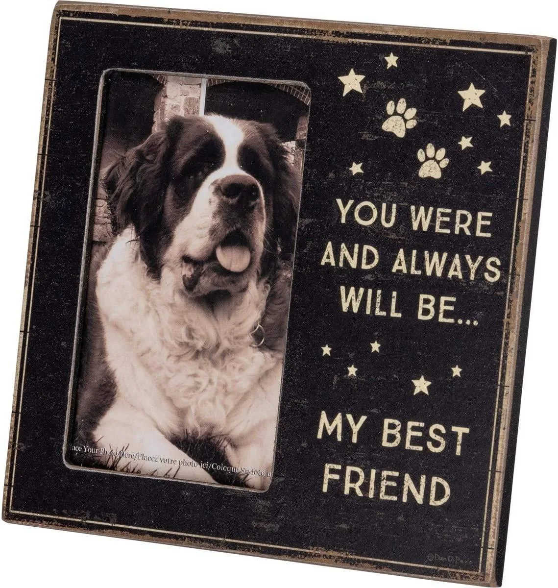 Primitives By Kathy Primitives By Kathy Pet Memorial Photo Frame 6 x 6 inch .25 thick My Best Friend Always — product photo
