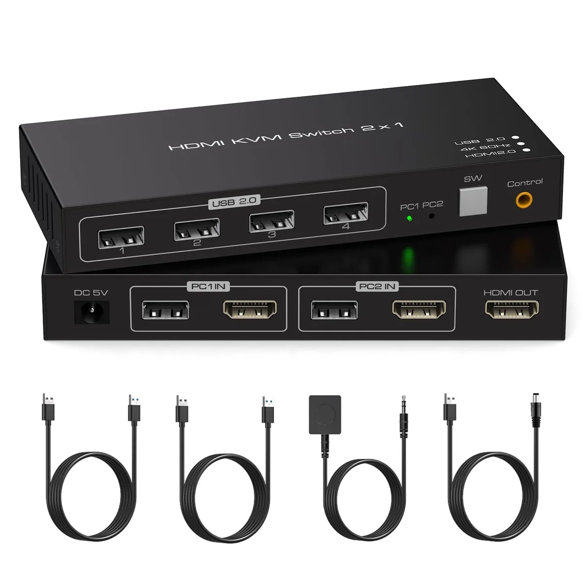  TRENDnet SW201ABG 2-Port HDMI KVM Switch 4K60Hz — product photo