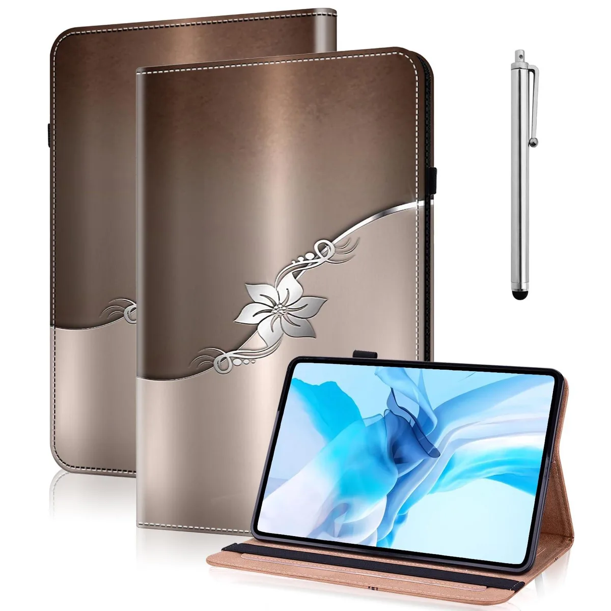 Alphacool Alphacool 2 in 1 accessory for Samsung Galaxy Tab S10+ S9+ S7 FE 12.4 inch Silver Flower — product photo