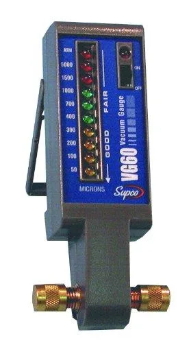 SUPCO SUPCO VG60 Electronic Vacuum Gauge 50-5000 Microns 10 LED — product photo