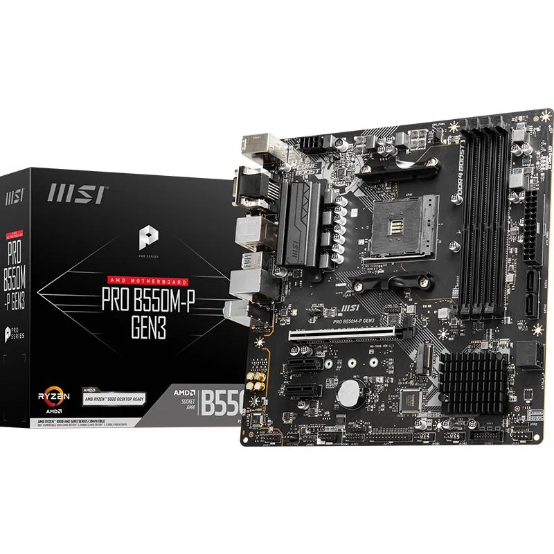 MSI MSI PRO B550M-P GEN3 AM4 AMD motherboard — product photo