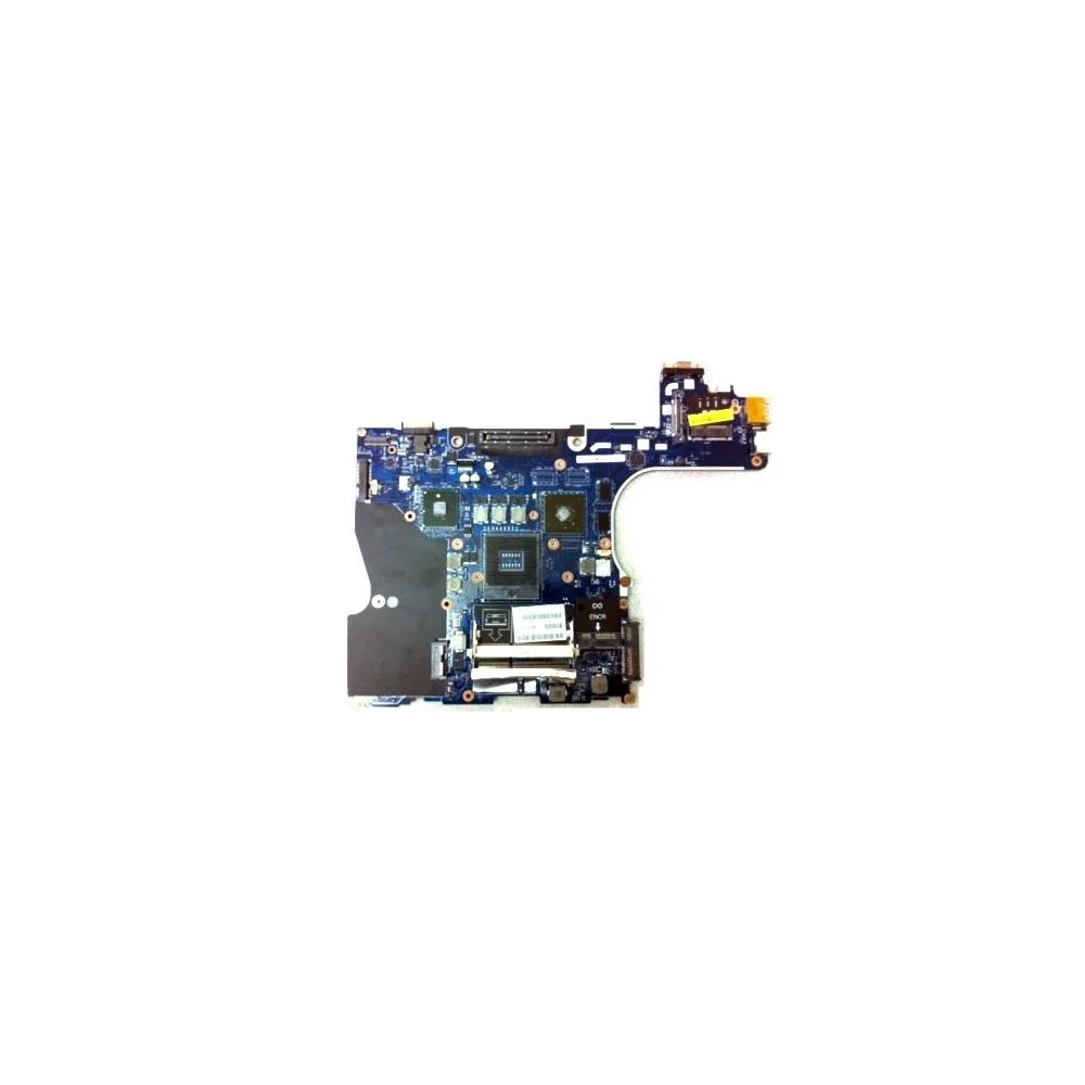 Dell laptop motherboard for Latitude E6510, green PCB with components and two memory slots