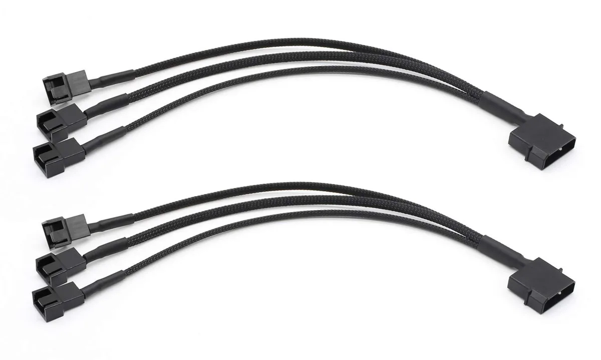  Cable Matters 2-pack Molex to 3/4-pin fan adapter 10.6 inch — product photo