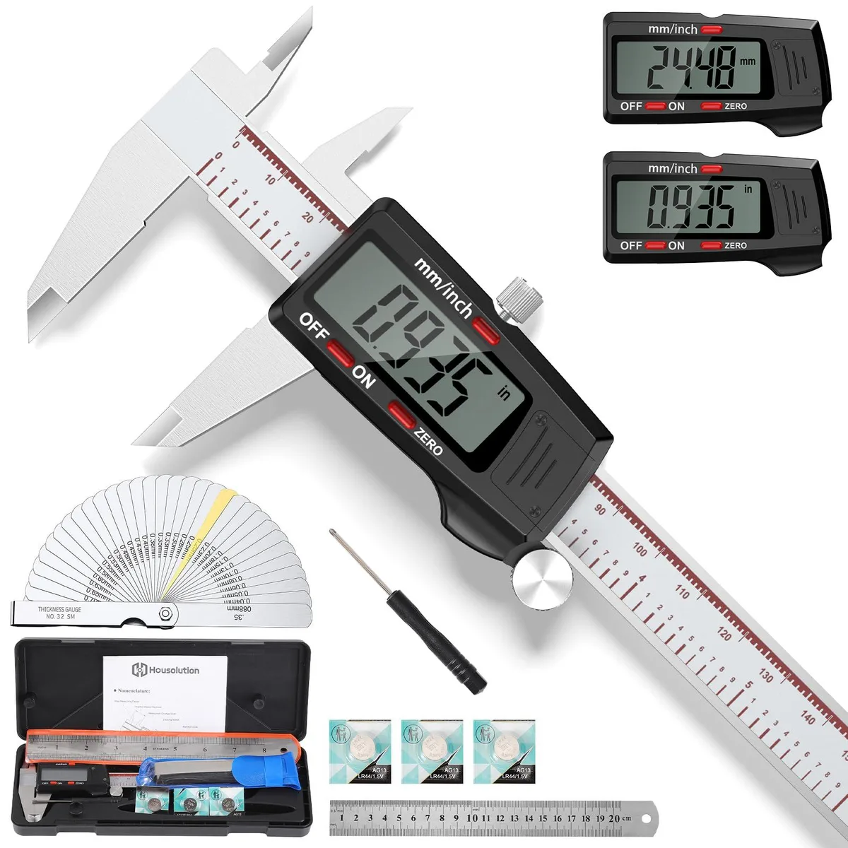  Digital Caliper 6 Inch 150mm Stainless Steel 32 Piece Set — product photo