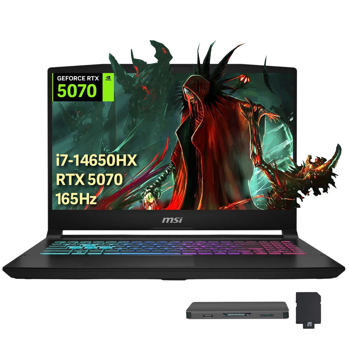 MSI MSI Katana 15.6" QHD 165Hz i7-14650HX RTX 5070 32GB 1TB Dock gaming laptop — product photo
