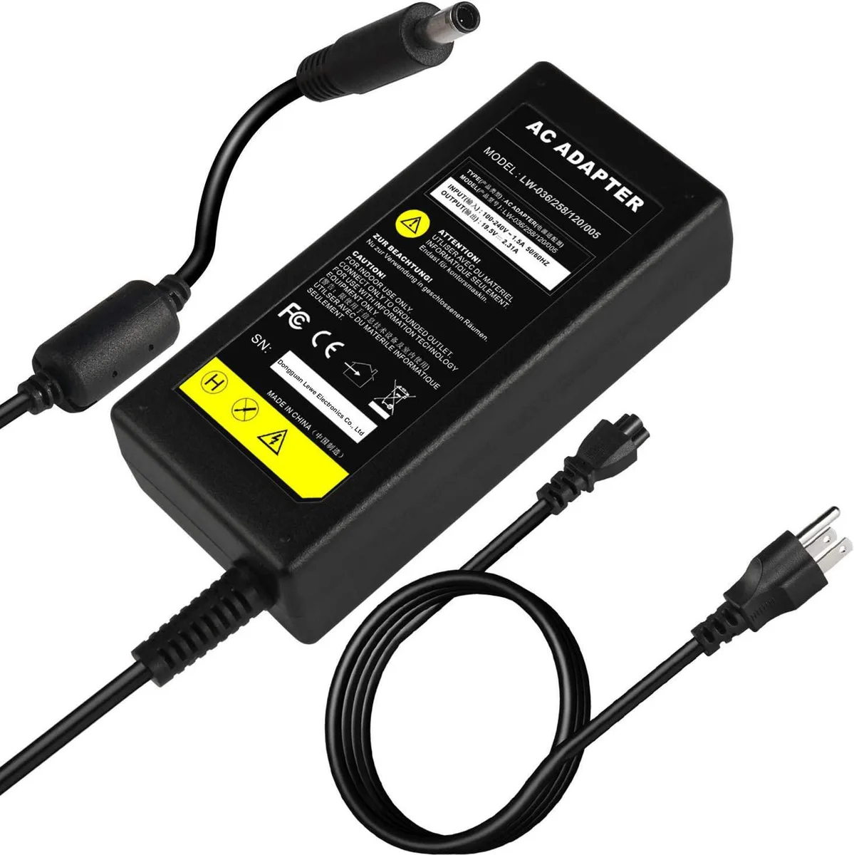 myVolts myVolts 45W AC Adapter Laptop Charger 19.5V 2.31A 4.5×3.0mm Dell — product photo