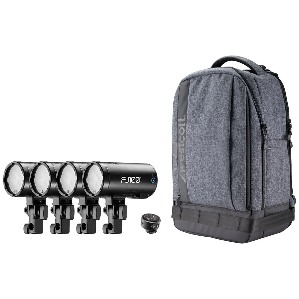 Westcott Westcott FJ100 100Ws 4-Light Backpack Kit with Multi-Brand Wireless Trigger — product photo