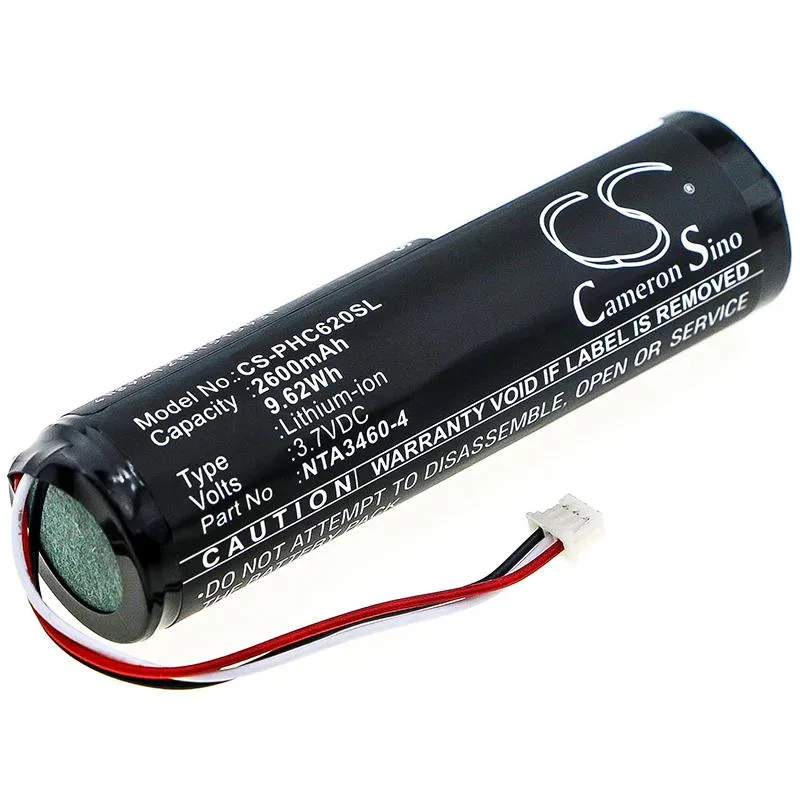 Small rectangular replacement battery with label showing Cameron Sino branding and model numbers