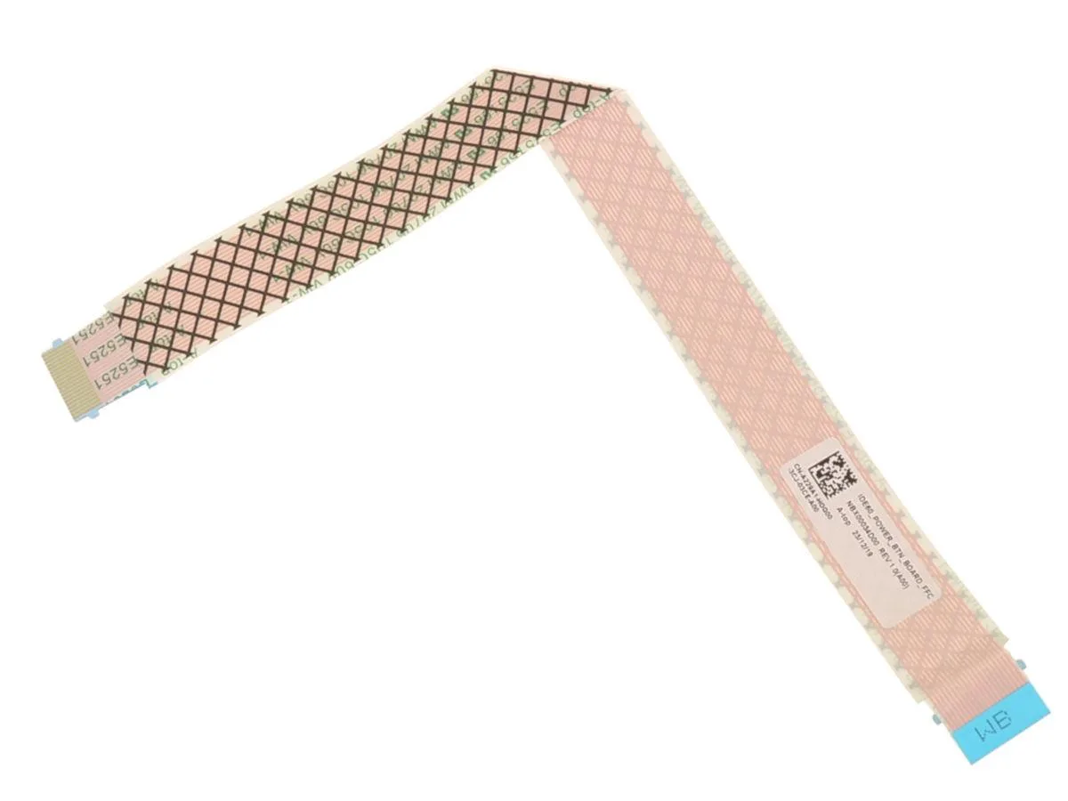 A flat orange ribbon cable with connectors on each end