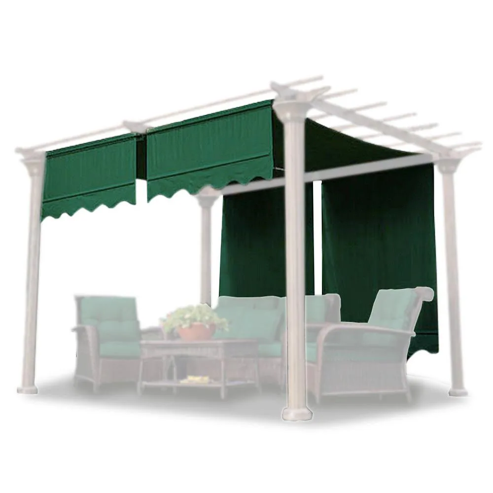 Yescom USA, Inc. Yescom USA, Inc. 07PCP002-15x4FG04-2 2 Pcs 15.6x4.2 Ft Canopy Cover Replacement with Valance Green — product photo