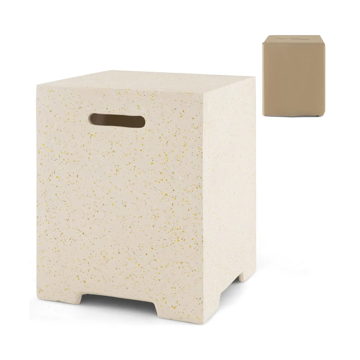 SlickBlue SlickBlue 2-in-1 Gas Tank Holder Side Table White — product photo