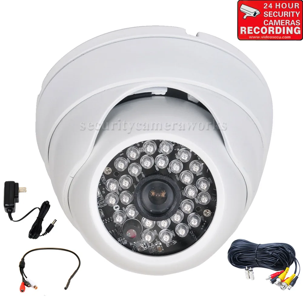 VideoSecu VideoSecu VD6HWLMCK 600TVL 3.6mm Sony Effio CCD IR Dome Camera — product photo