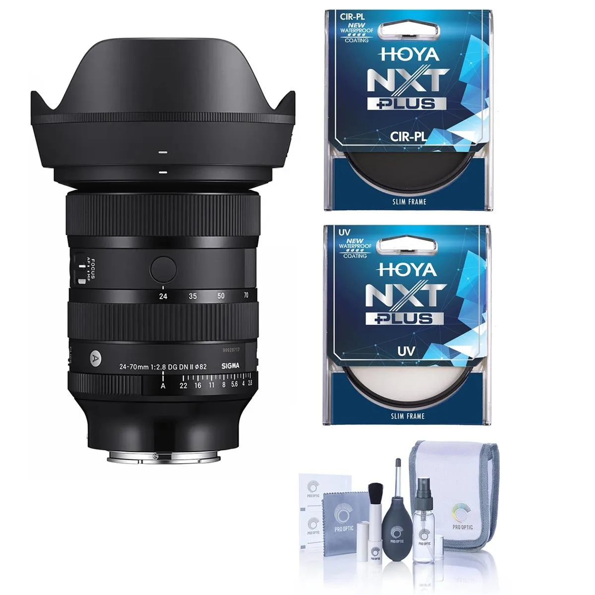 SIGMA SIGMA 24-70mm f/2.8 DG DN II Art Lens for Sony E Bundle with UV Filter Circular Polarizer and Cleaning Kit — product photo