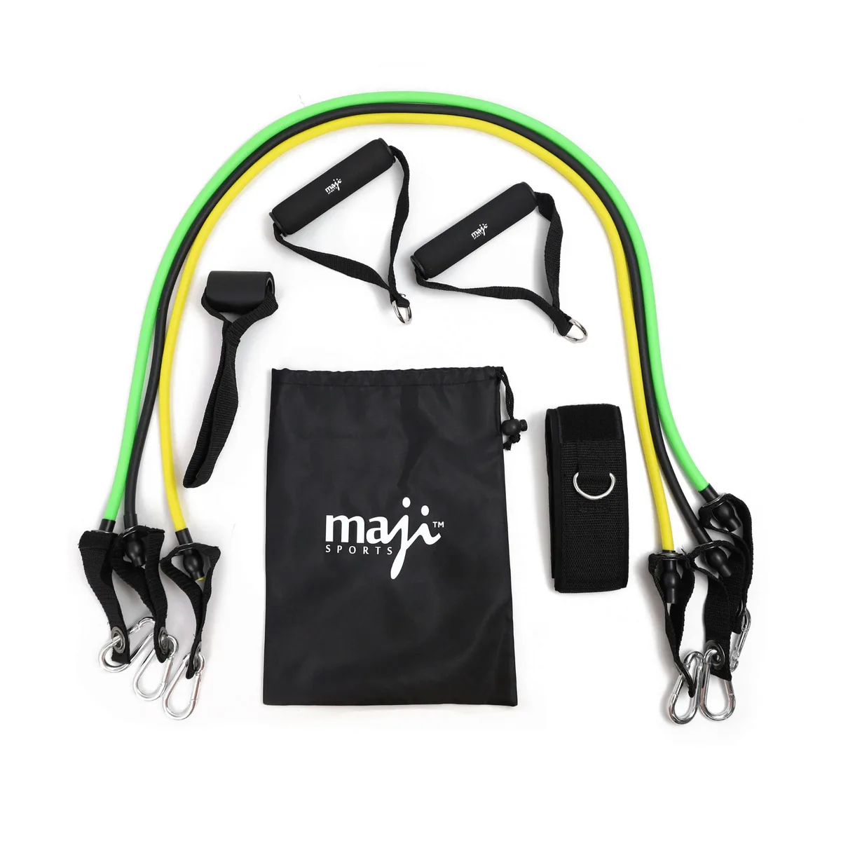 Maji Sports Maji Sports Resistance Band Kit 3 Bands 46 1012 1520 lbs 8 pcs — product photo