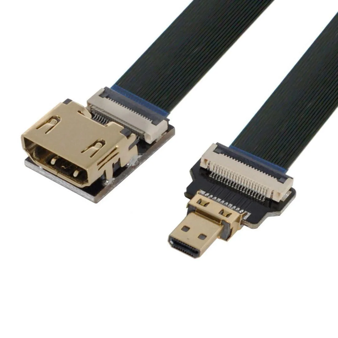 LORDWORLD LORDWORLD Micro HDMI to HDMI Female Extension FPC Flat Cable .5m 1080P — product photo