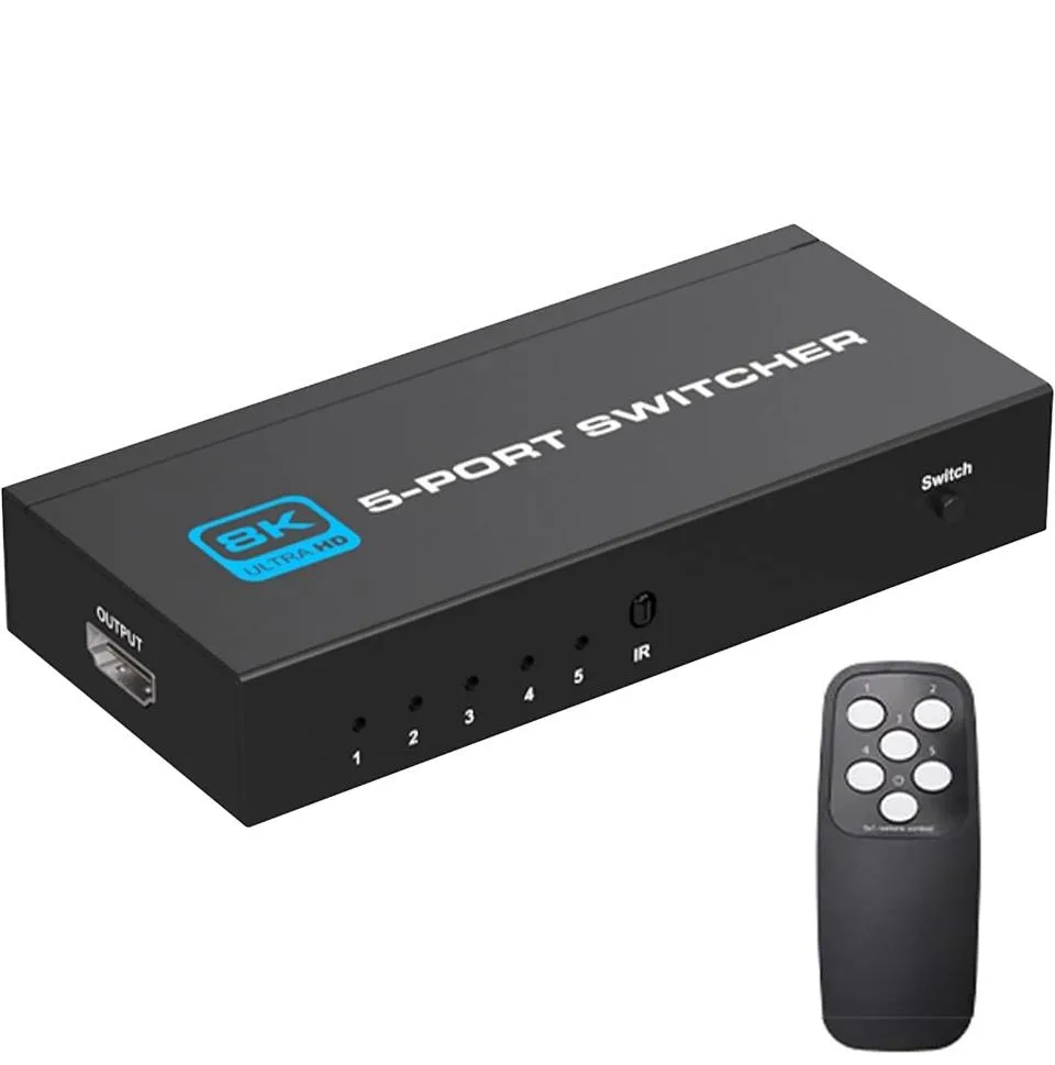 Jansicotek Jansicotek 8K 60Hz HDMI Switch 5 in 1 Out — product photo