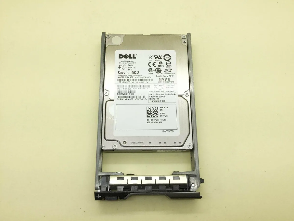 DELL DELL ST9300603SS C975M 0C975M 300GB 10000RPM 2.5" SAS internal hard drive — product photo