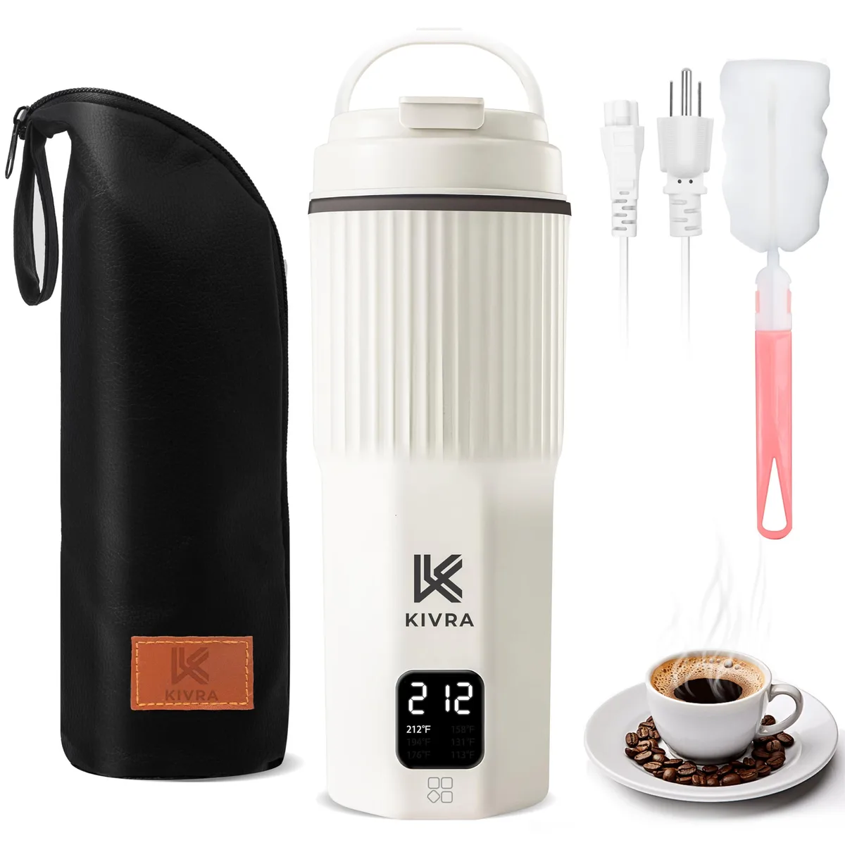  KIVRA 316 Stainless Steel Thermo Pot 450mL White — product photo
