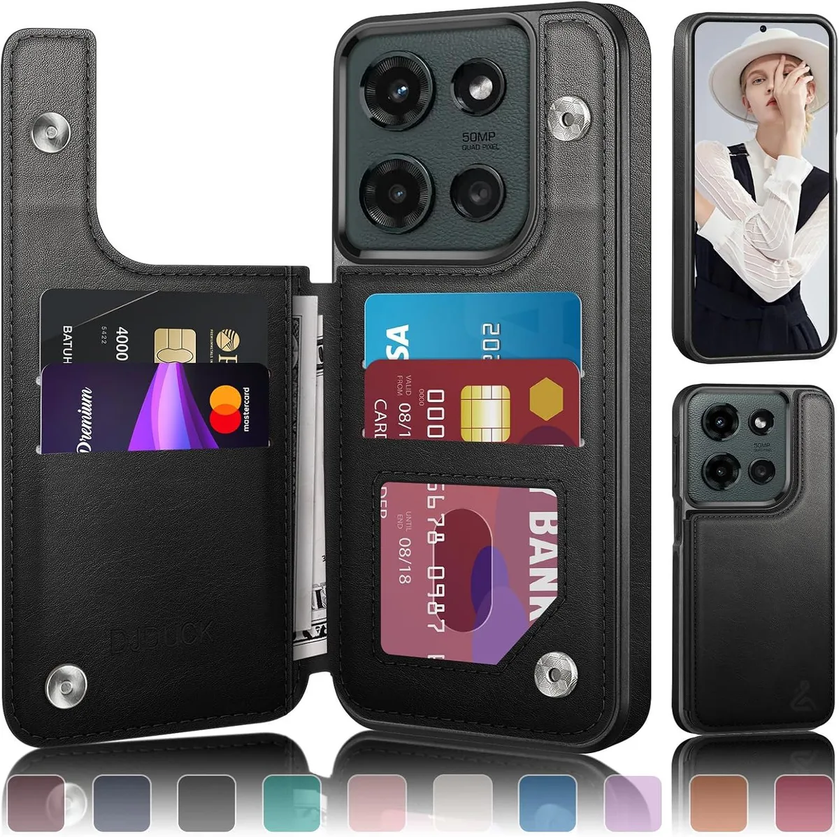 Transcend Transcend Wallet Case for Moto G 5G 2025/2026 Black — product photo