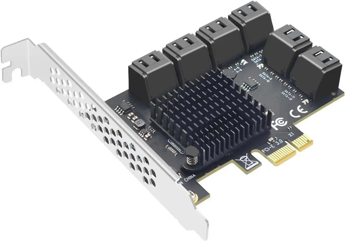 SMUGDESK SMUGDESK 12 Port PCIe x1 SATA 3.0 Hard Drive Adapter — product photo