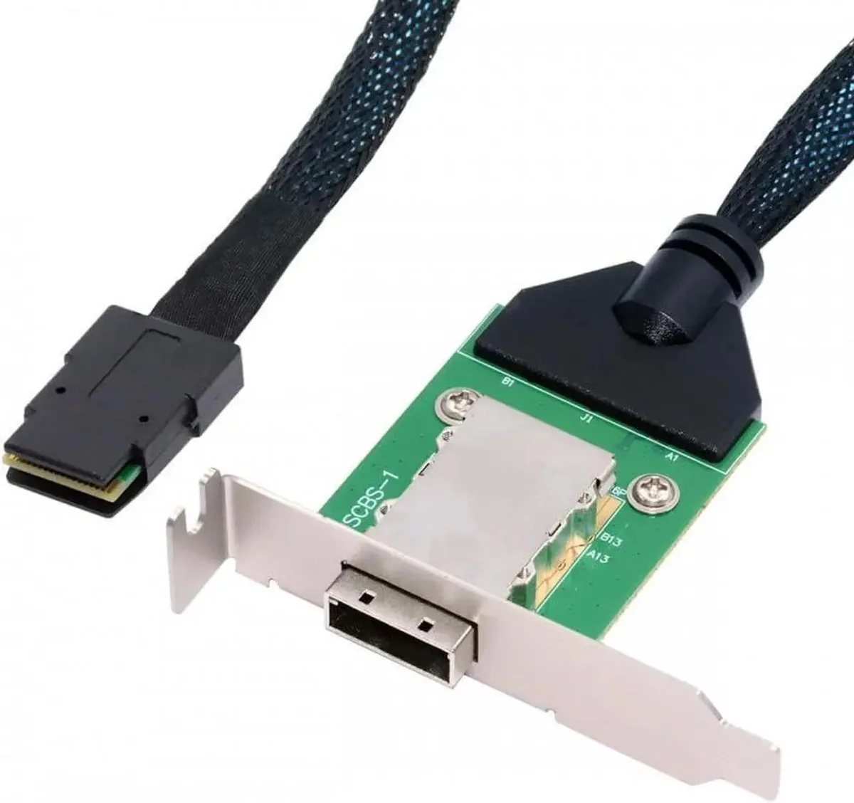 SMUGDESK SMUGDESK External Mini SAS SFF8088 Male to Female Extension Cable with LowProfile Bracket — product photo