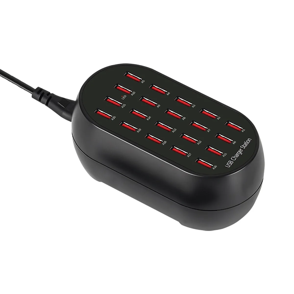 KEHIPI KEHIPI 810A 20-Port USB Charger 100W Black — product photo