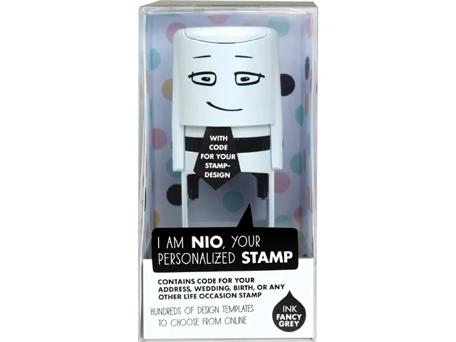 CONSOLIDATED STAMP CONSOLIDATED STAMP 071509 self-inking stamp, grey, custom design voucher — product photo