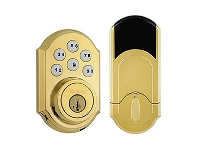 KWIKSET CORPORATION KWIKSET CORPORATION 99100-004 SmartCode 910 Z-Wave Smart Door Lock Polished Brass — product photo