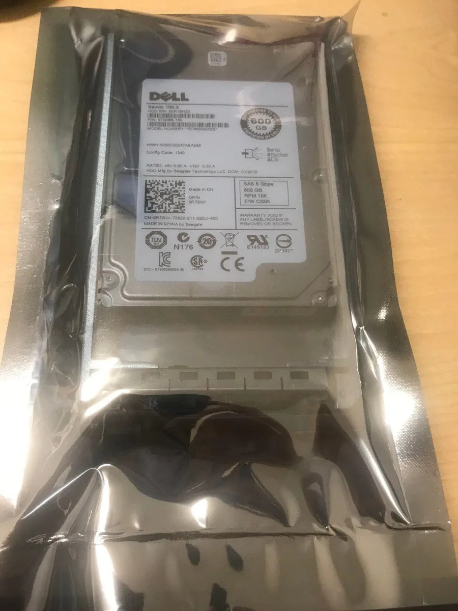 DELL DELL ST9600205SS 0R72NV 600GB 10000RPM SAS 6G SFF 2.5" internal hard drive for M610 M710 M805 M915 — product photo