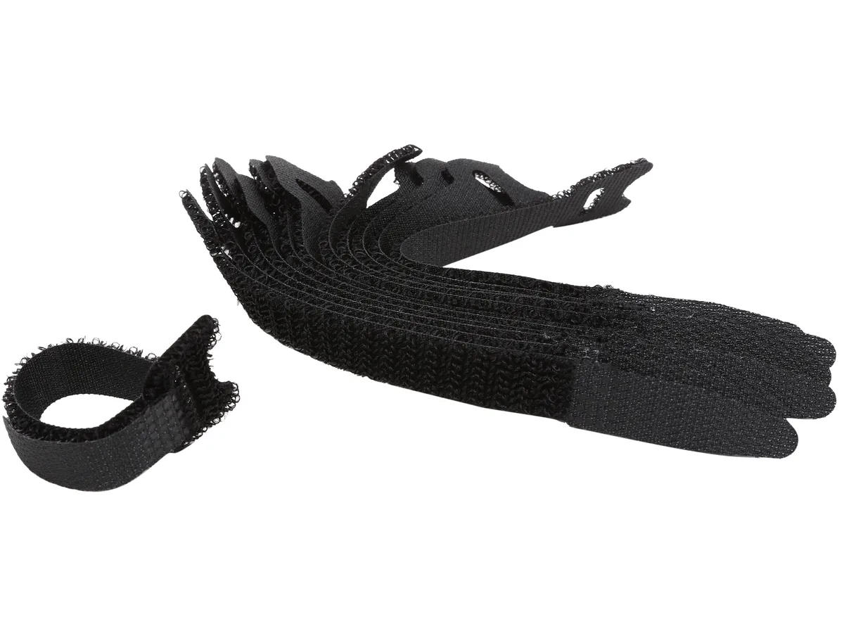 Cables To Go Cables To Go 29858 12pk 6in Hook-and-Loop Cable Management Straps Black — product photo