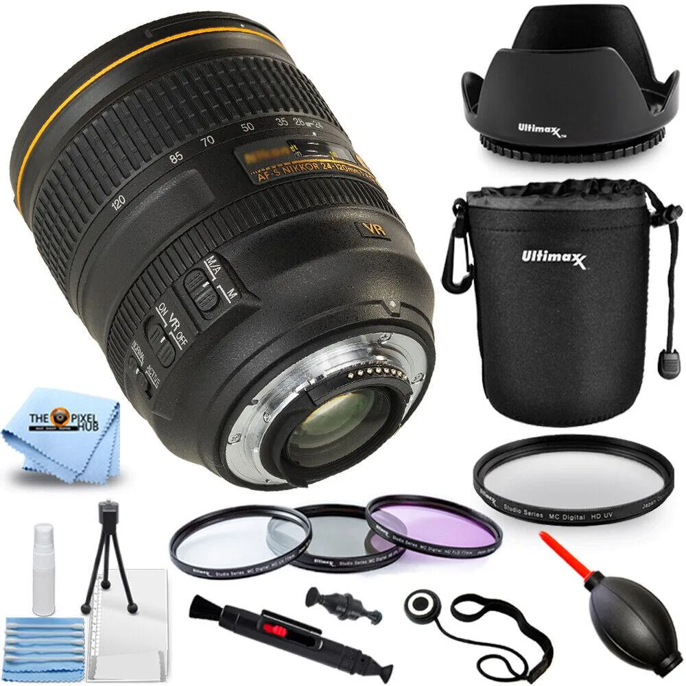 Nikon Global Nikon AF-S NIKKOR 24-120mm f/4G ED VR Lens + Accessory Kit camera lens — product photo