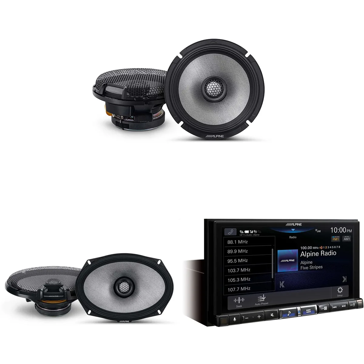 Alpine Alpine iLX-507 7" Receiver with R2-S65 6.5" &amp; R2-S69 6x9" Speakers — product photo