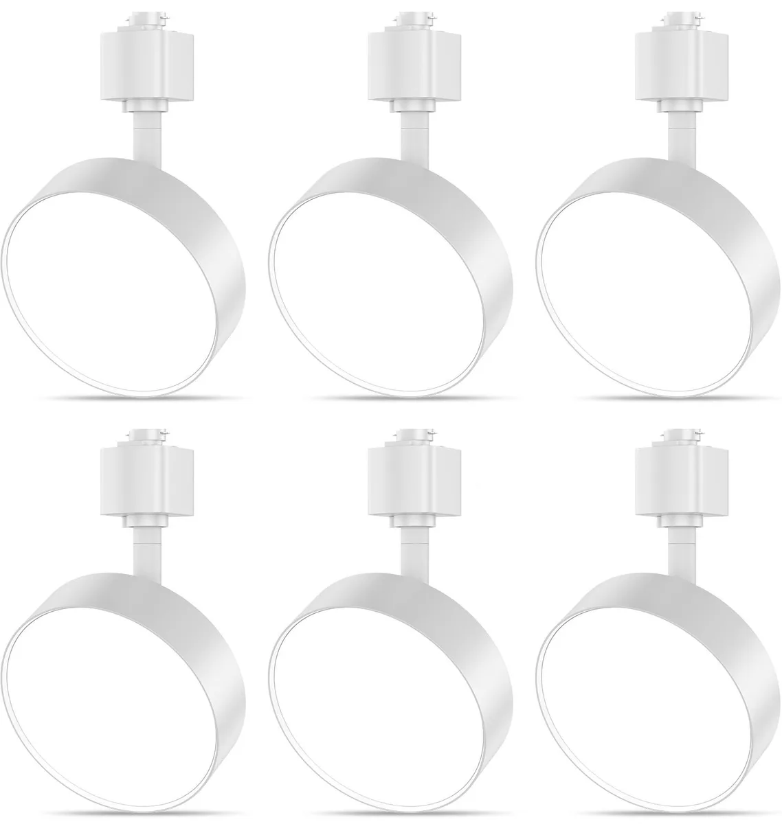  TuyuBEE J Type Track Lighting Heads 12W White 6 Pack — product photo