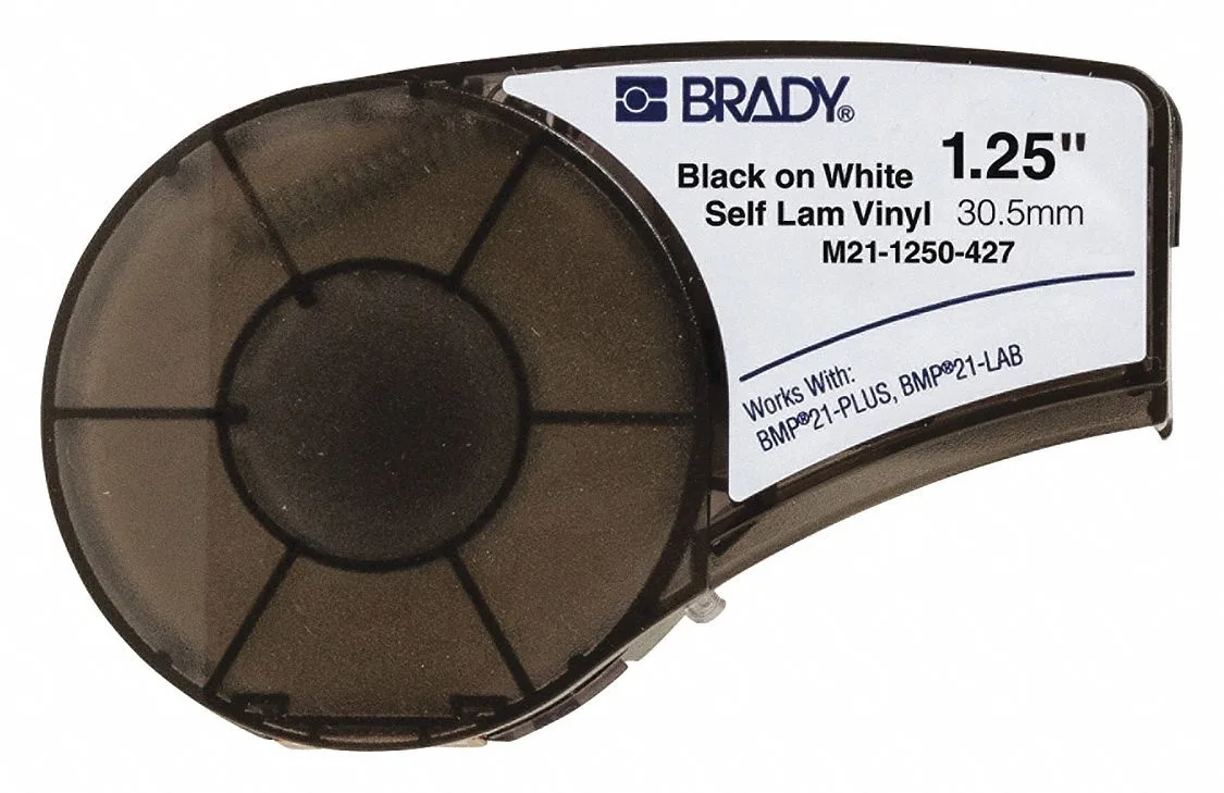 Brady Brady M21-1250-427 label cartridge White Vinyl 1 Cartridge — product photo