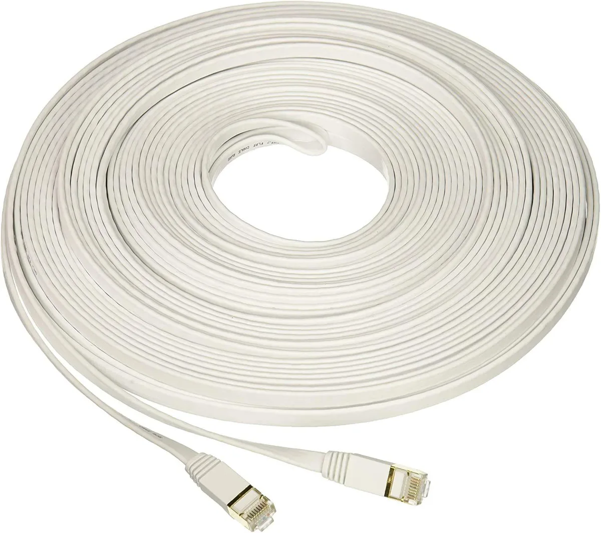 Nexhi Nexhi UTP Cat 6 Flat Ethernet Cable White 14 ft Pack of 50 — product photo