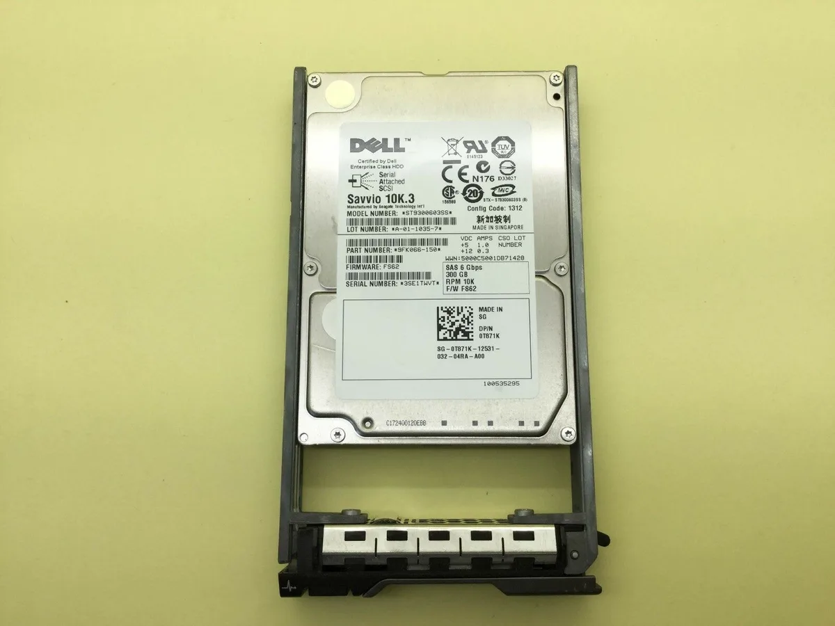 DELL DELL ST9300603SS T871K 0T871K 300GB 10000RPM 2.5" SAS internal hard drive — product photo