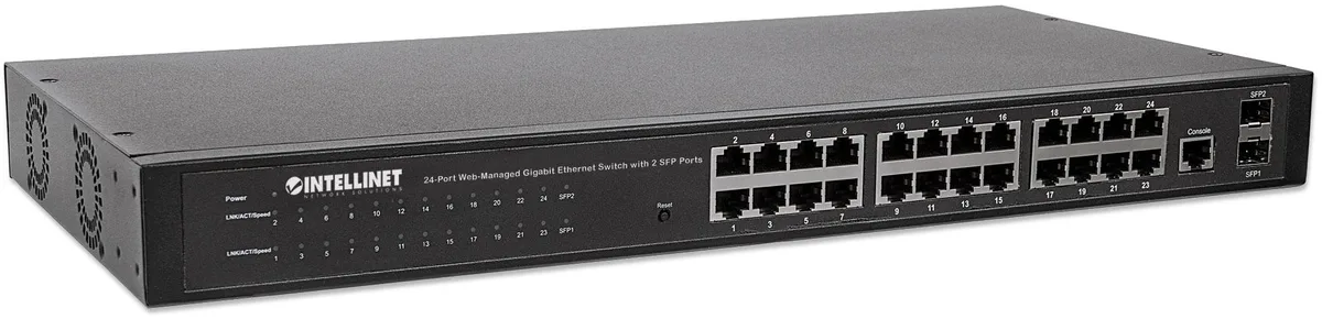 Intellinet Intellinet 560917 24-port Gigabit network switch 2 SFP — product photo