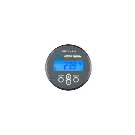 Small rectangular display with dark bezel and digital screen