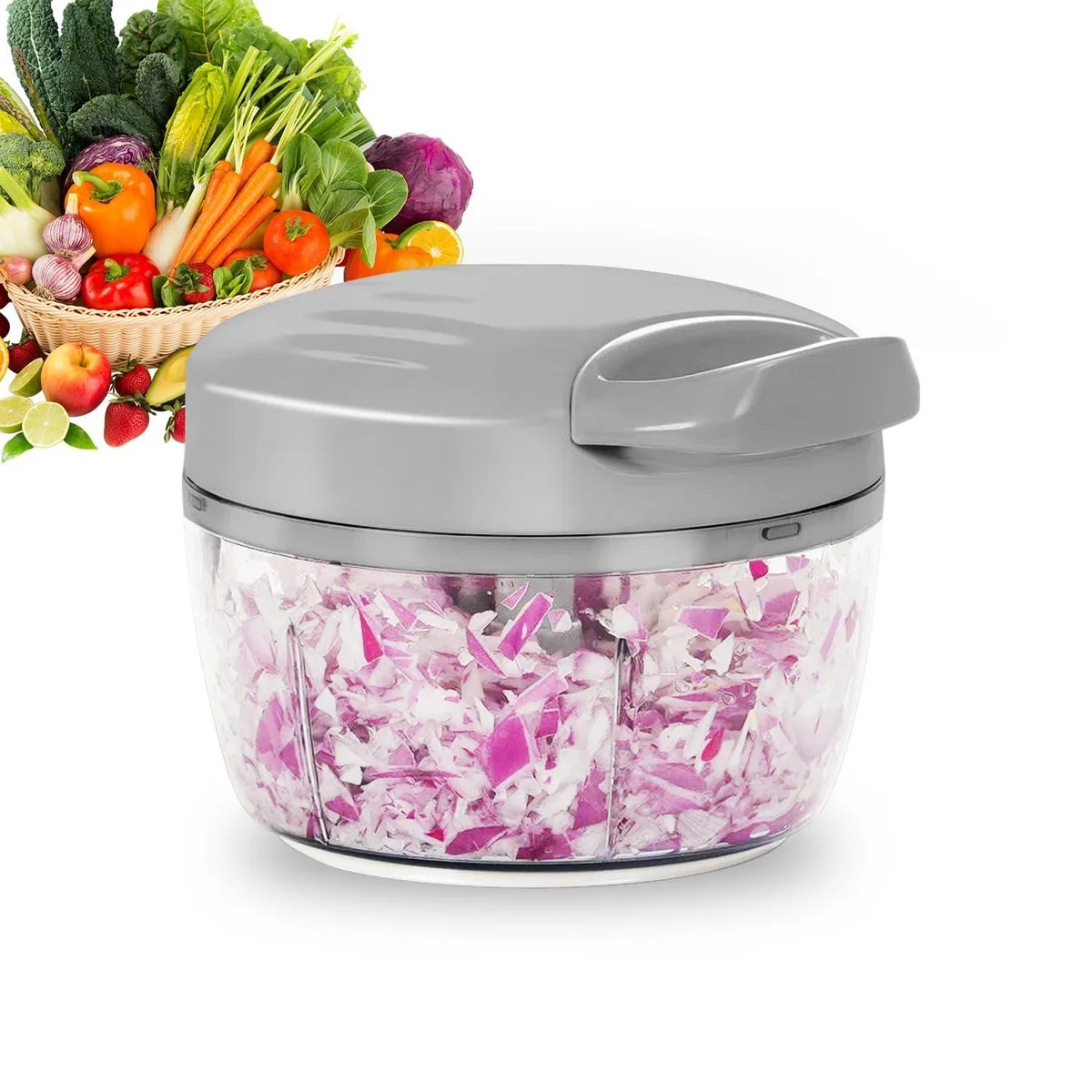  Badelite A002 Manual Food Processor 2.3 Cup 550 ml Grey — product photo