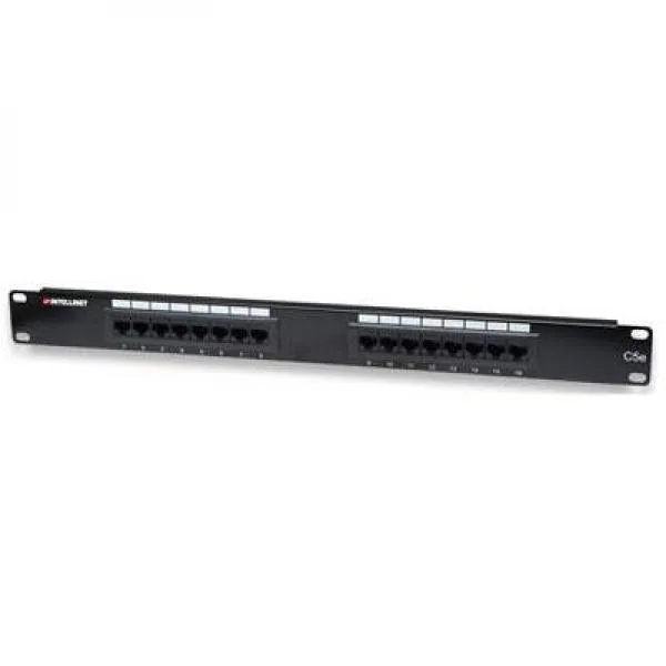 Intellinet Intellinet 513548 Cat5e Patch Panel 16-Port 1U 19" Rack-Mountable — product photo