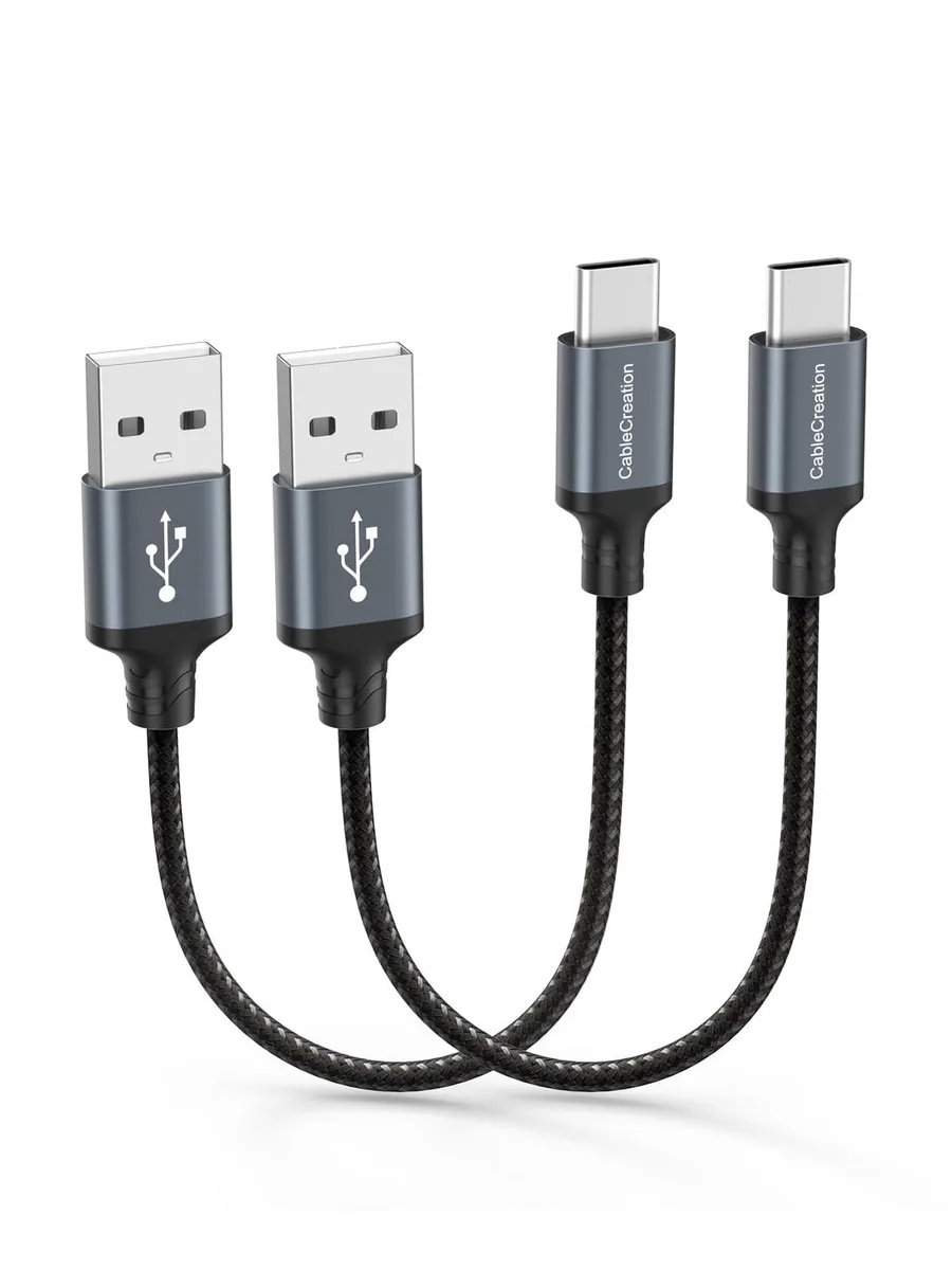 KEHIPI KEHIPI 2 Pack 6 inch USB C Cable Space Gray 3A .48 Gbps — product photo