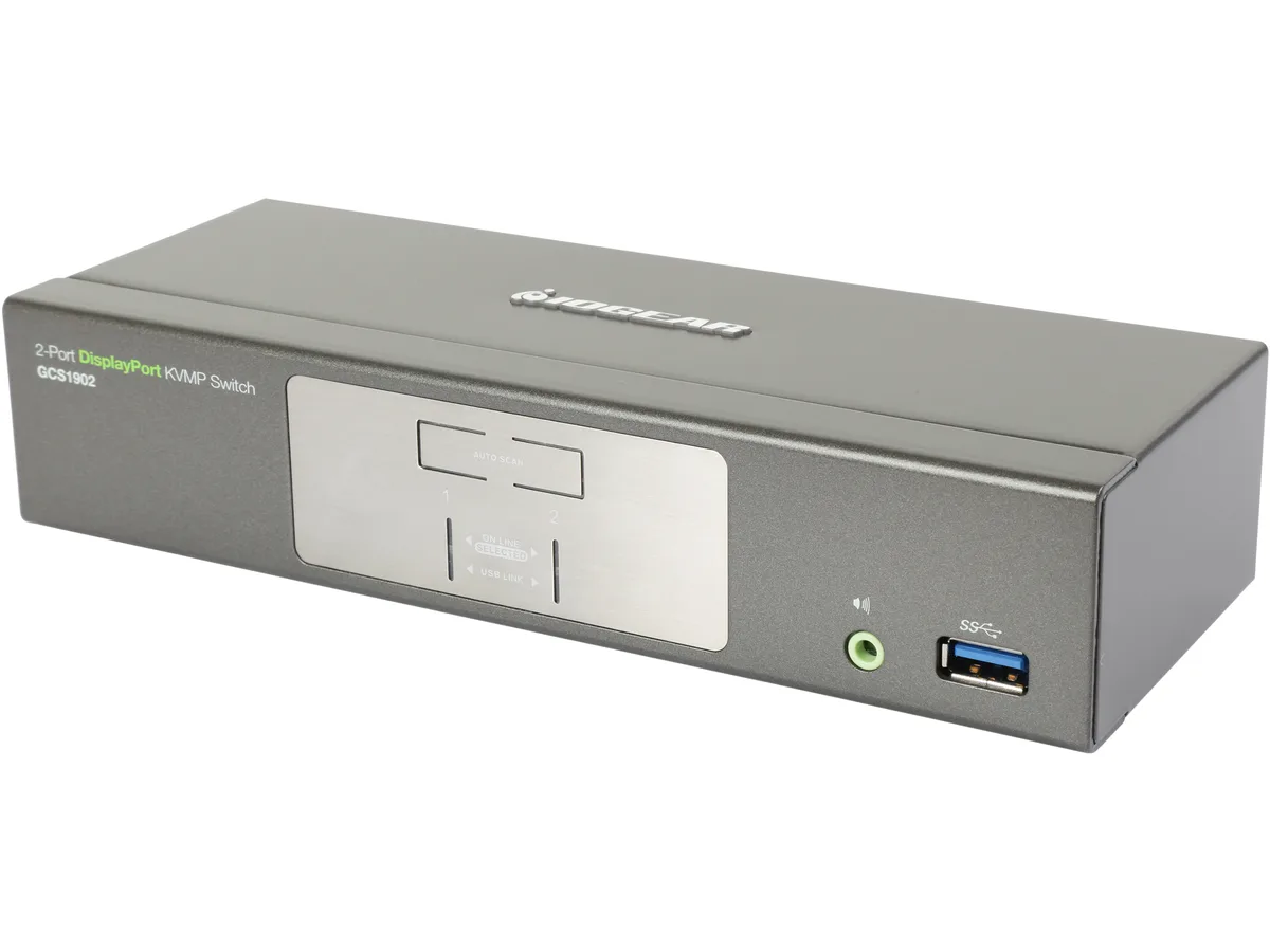 IOGEAR IOGEAR GCS1902 2-Port DisplayPort KVMP Switch with USB 3.0 Hub — product photo