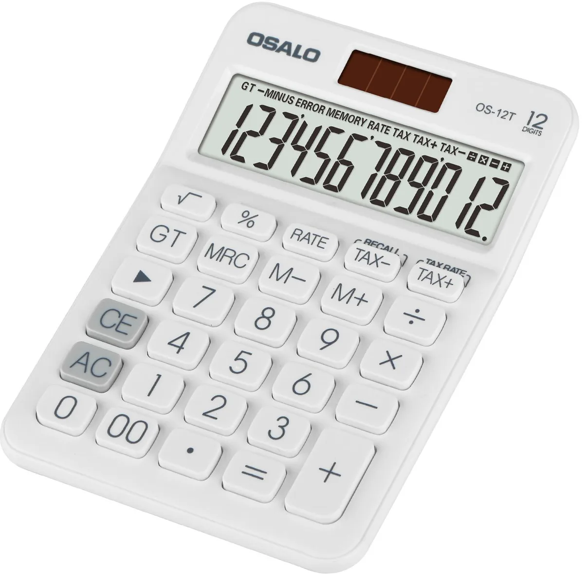 SOEWIOU SOEWIOU OS-12T-WHITE 12-Digit Desktop Calculator — product photo